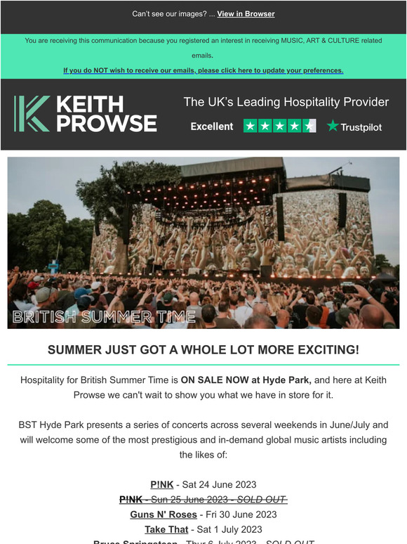 British Summer Time at Hyde Park is ON SALE NOW!  ☀🌸🍾