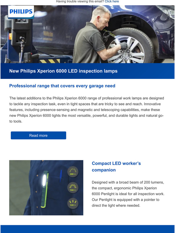 New Philips Xperion 6000 LED inspection lamps