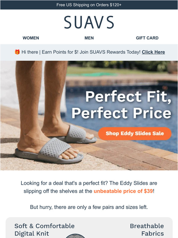 Ready to Slide into Perfect Comfort? Don't Miss Our Eddy Slides Final Sale!