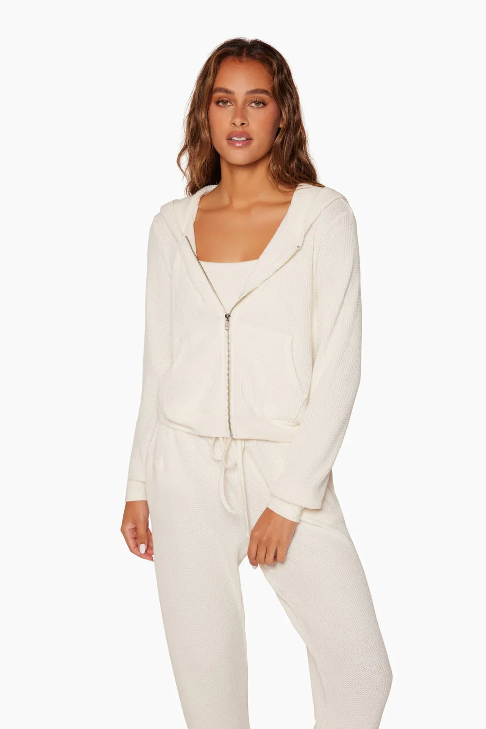 Image of LOUNGE FULL ZIP - BLANC