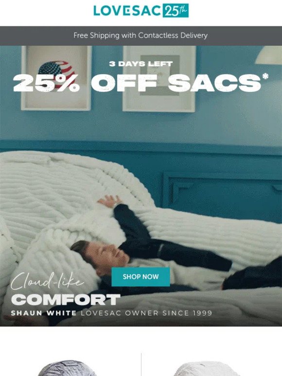 25% OFF SACS – Only 72 Hours Left to Save!