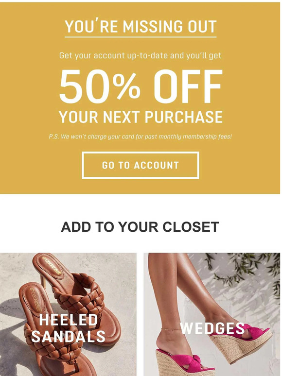 ShoeDazzle Email Newsletters Shop Sales, Discounts, and Coupon Codes