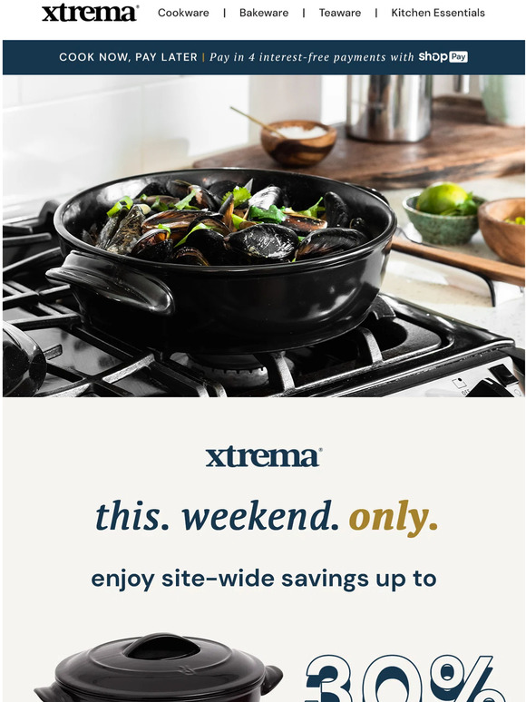 Shop 30% Savings on Ceramic Cookware Sitewide at Xtrema's VIP Sale