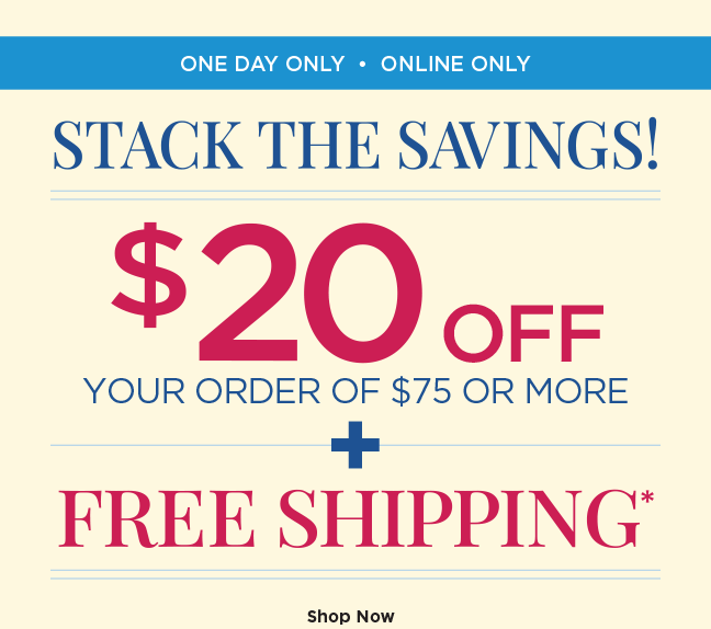 Christopher and Banks Stack Your Savings! Now's the PERFECT Time to