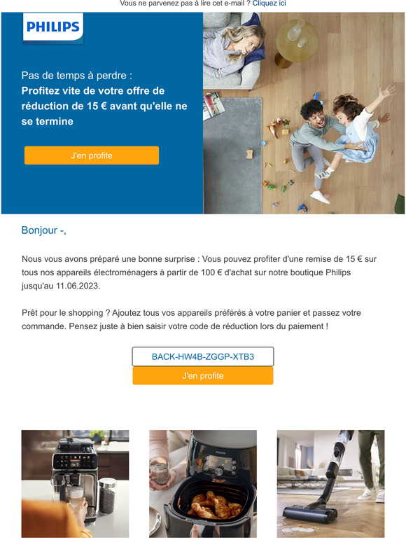 ⏰ Profitez-en vite ! Votre offre de 15 € de remise se termine bientôt...