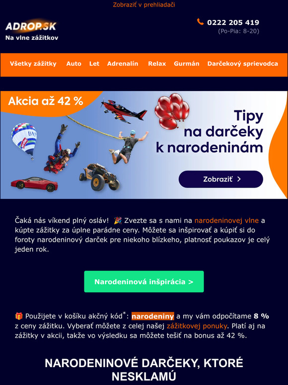Hľadáte inšpiráciu na ten pravý narodeninový darček?