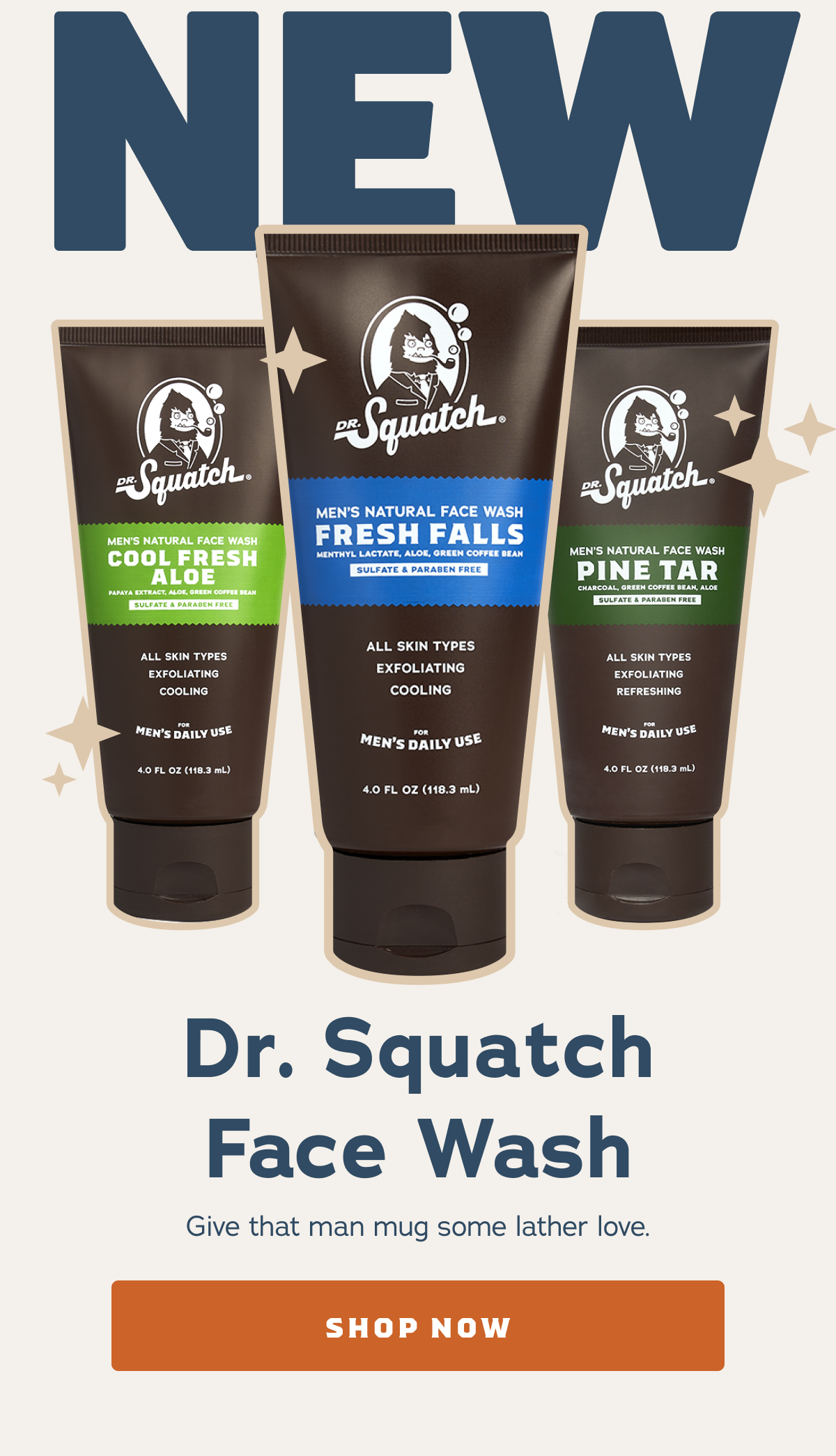 Dr. Squatch Men’s Natural Face Wash | PINE TAR | 4.0 Fl Oz