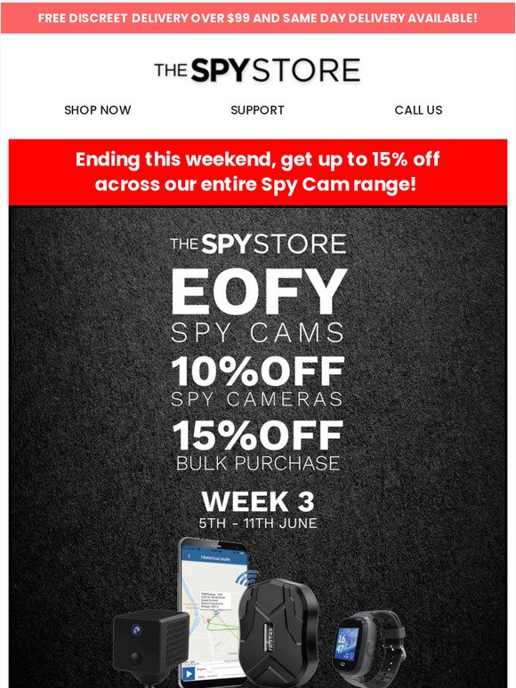 RE: Explore Power of Spy Cameras! Sale ends this weekend...