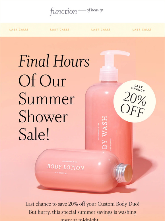 Final shot to save! 20% off Custom Body Duo