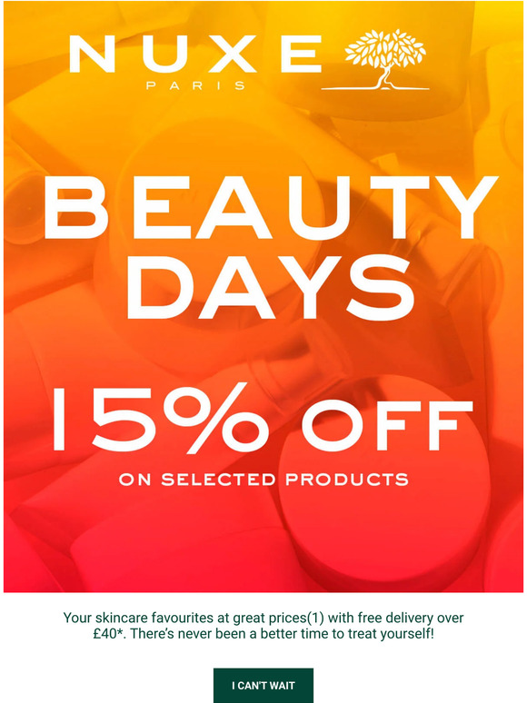 Beauty days : 15% OFF is now LIVE😍