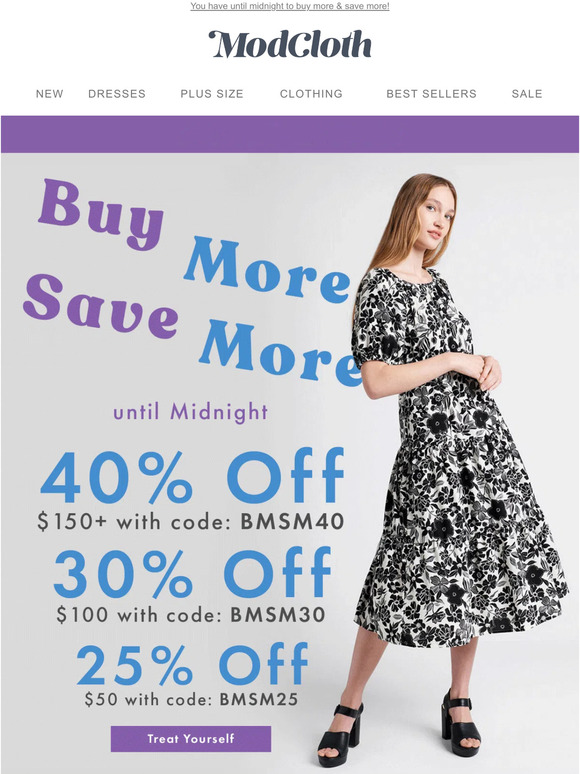 Modcloth Email Newsletters Shop Sales, Discounts, and Coupon Codes