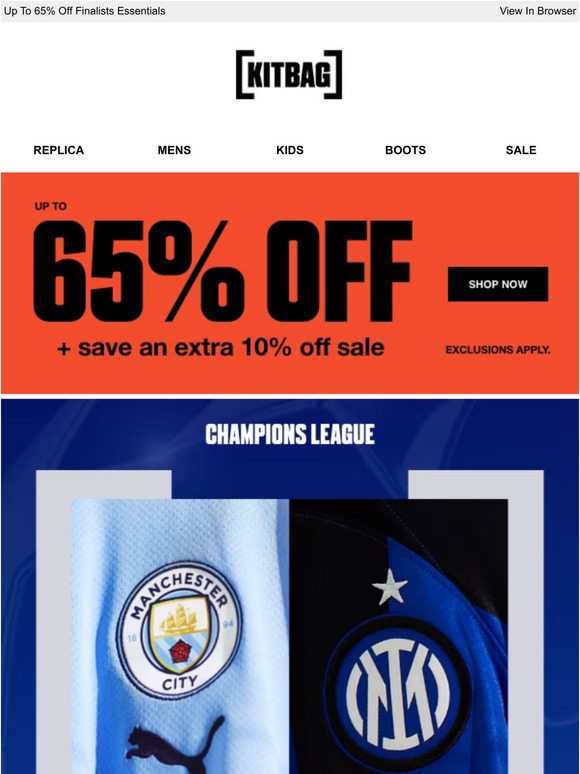 Kitbag WW Champions League Final Man City v Inter Milan Milled