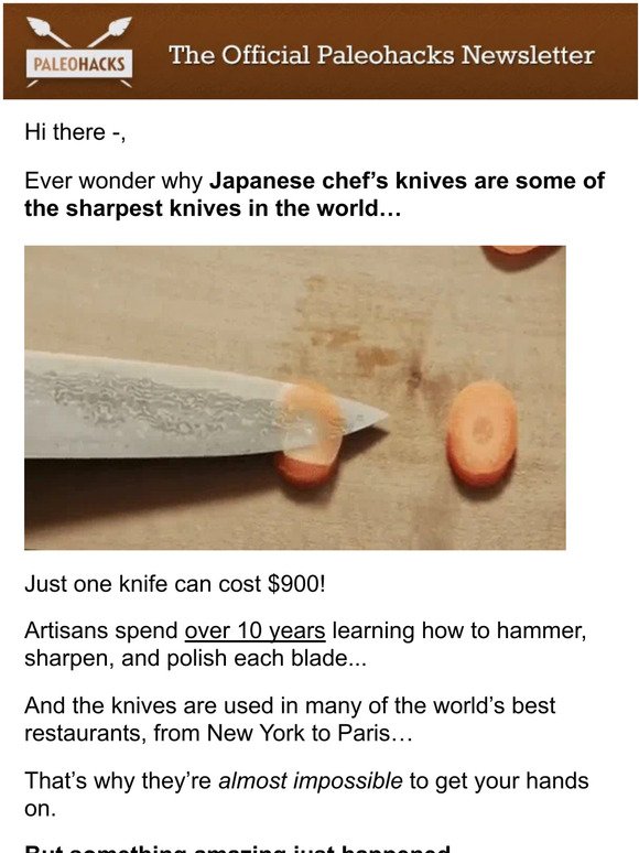 super sharp Chef knife: 75% off 😃