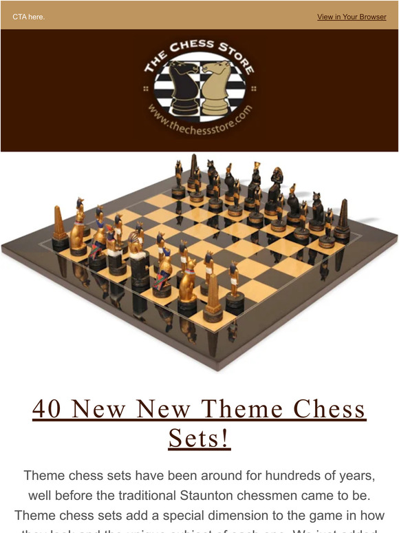 4.6″ Antique Pre-Staunton English Chess Pieces Only set -Camel