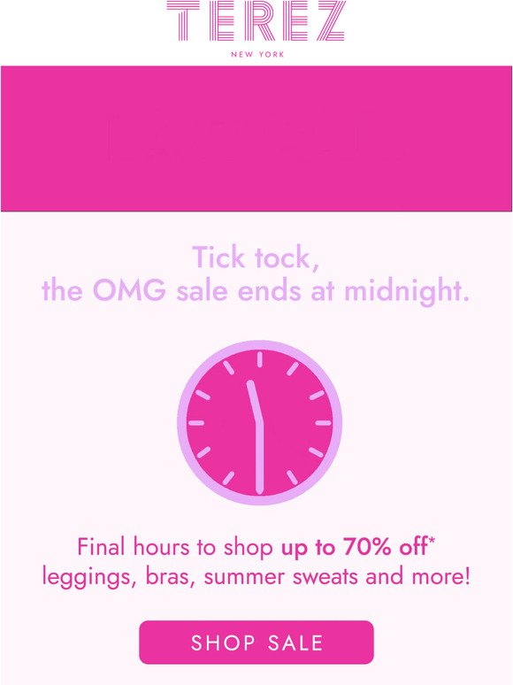 THE OMG SALE ENDS TONIGHT ⏰