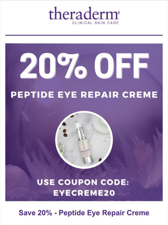 ⏰ Final Day - Grab Your 20% Off Peptide Eye Creme Ends Tonight! 🏃‍♂️