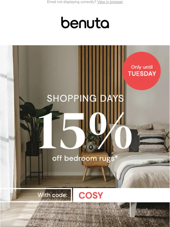 Extra 15% off bedroom favourites! ✨