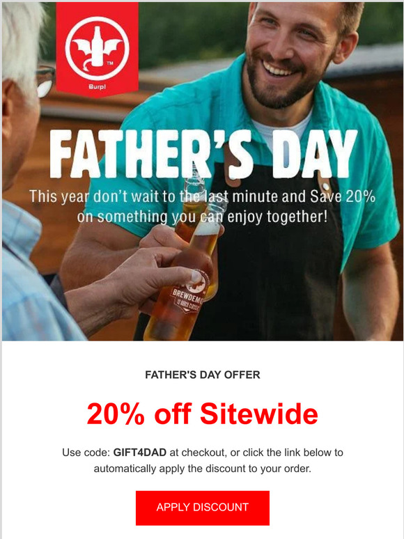 Save 20% on the perfect gift for Dad this Father's Day
