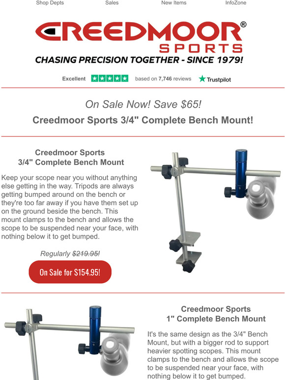 Creedmoor Sports: Save $65! Creedmoor Sports 3/4 Complete Bench