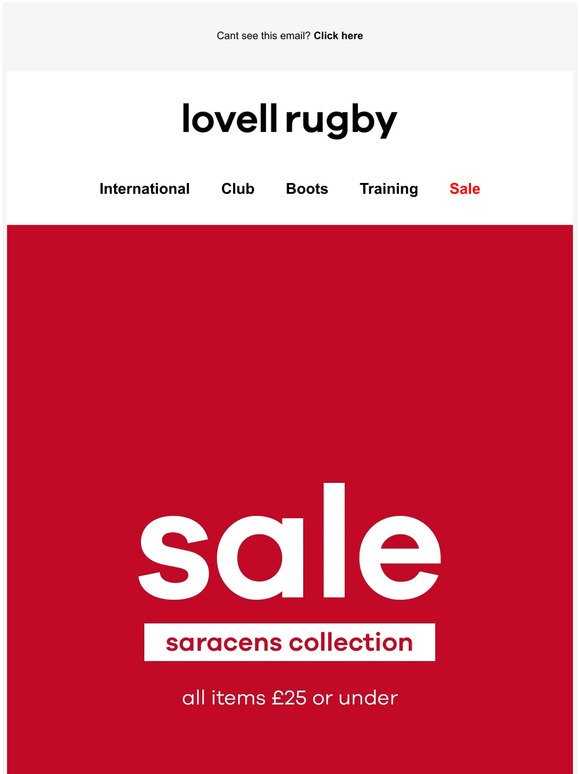 Saracens Sale | All items £25 or under 🚨