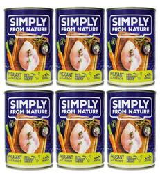 SIMPLY FROM NATURE 6 x 400 g - Mokra karma dla psów, Bażant z marchewką 6 x 400 g ZESTAW