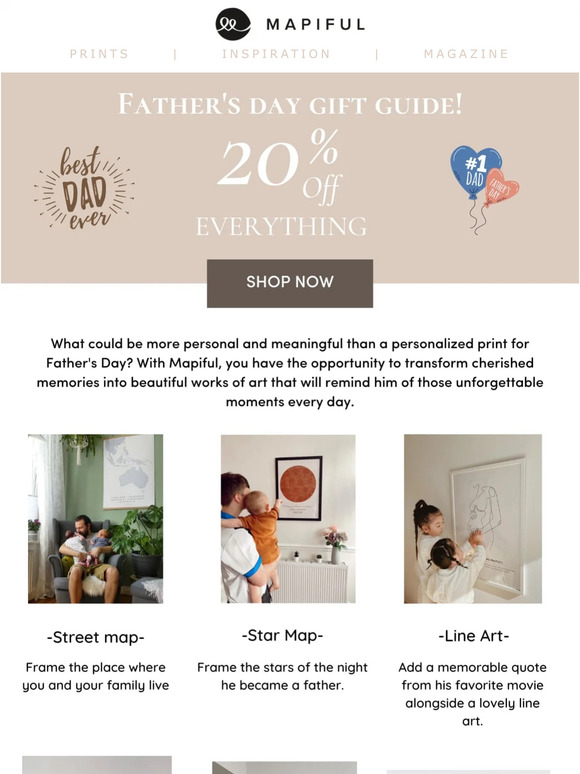 Celebrate Father's day with Mapiful 💖