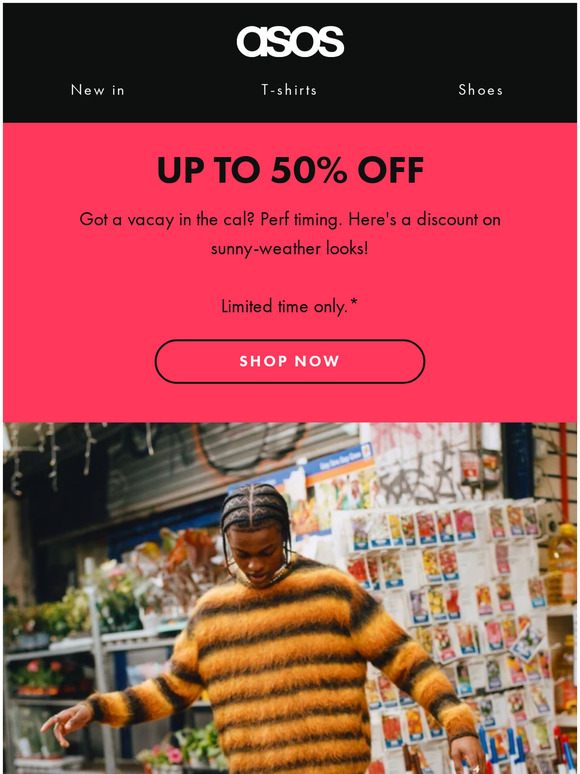 Up to 50% off sun-ready stuff! ☀️