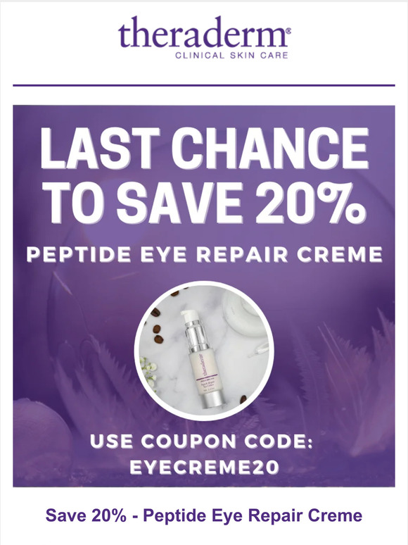 ⌛ Last Chance - Grab Your 20% Off Peptide Eye Creme Ends Tonight!