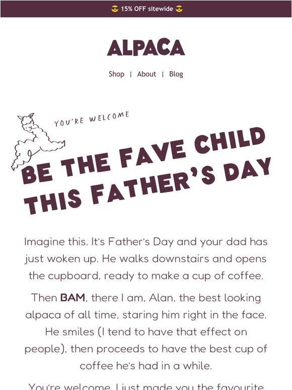 Be the fave child this Father's Day 🤎