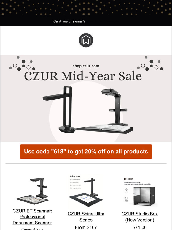 CZUR Mid-Year Sale: Get 20% OFF