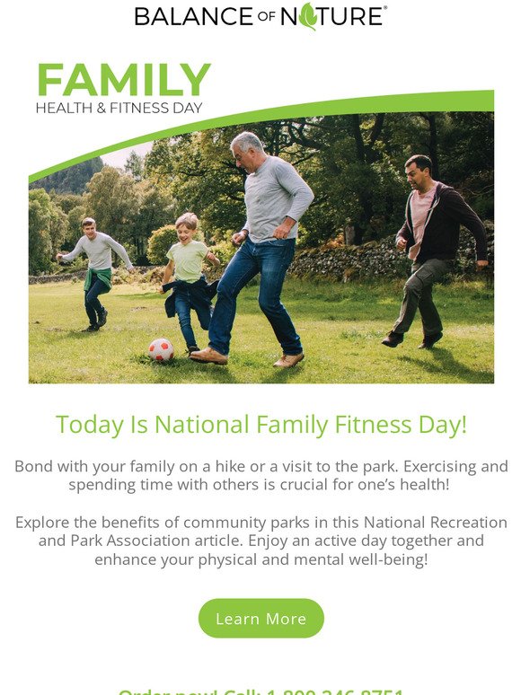 Its national family health & fitness day!
