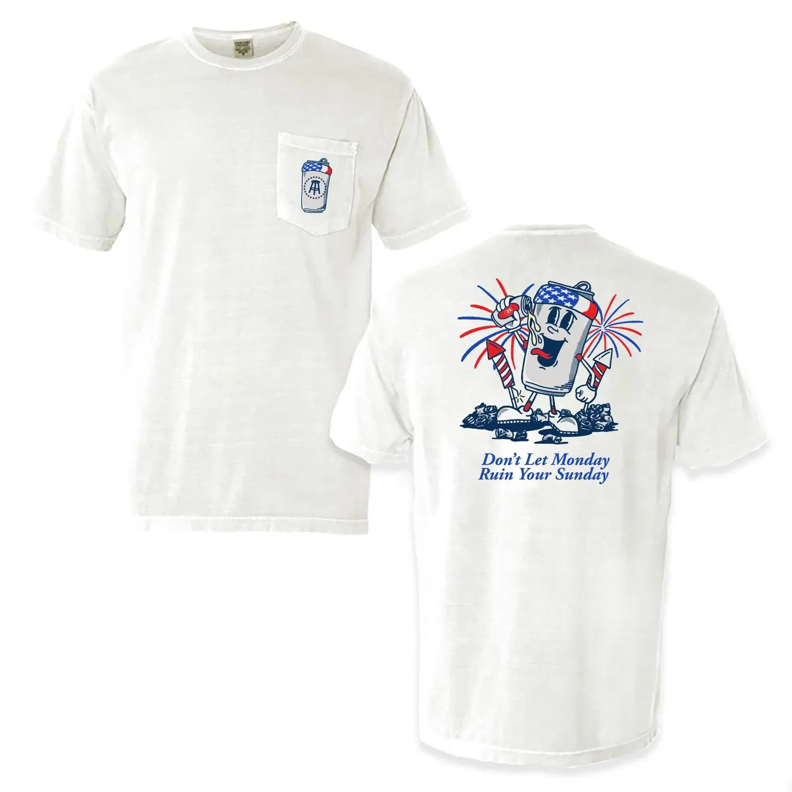 Image of Don't Let Monday Ruin Your Sunday USA Pocket Tee