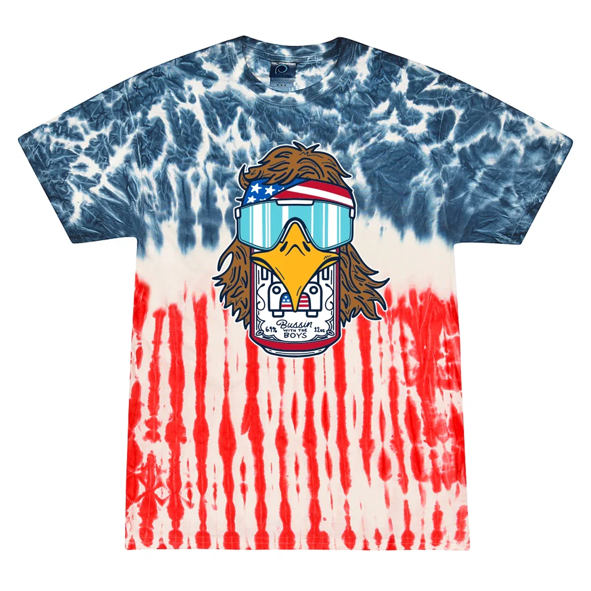 Image of Bussin Beer Eagle Tie Dye Tee