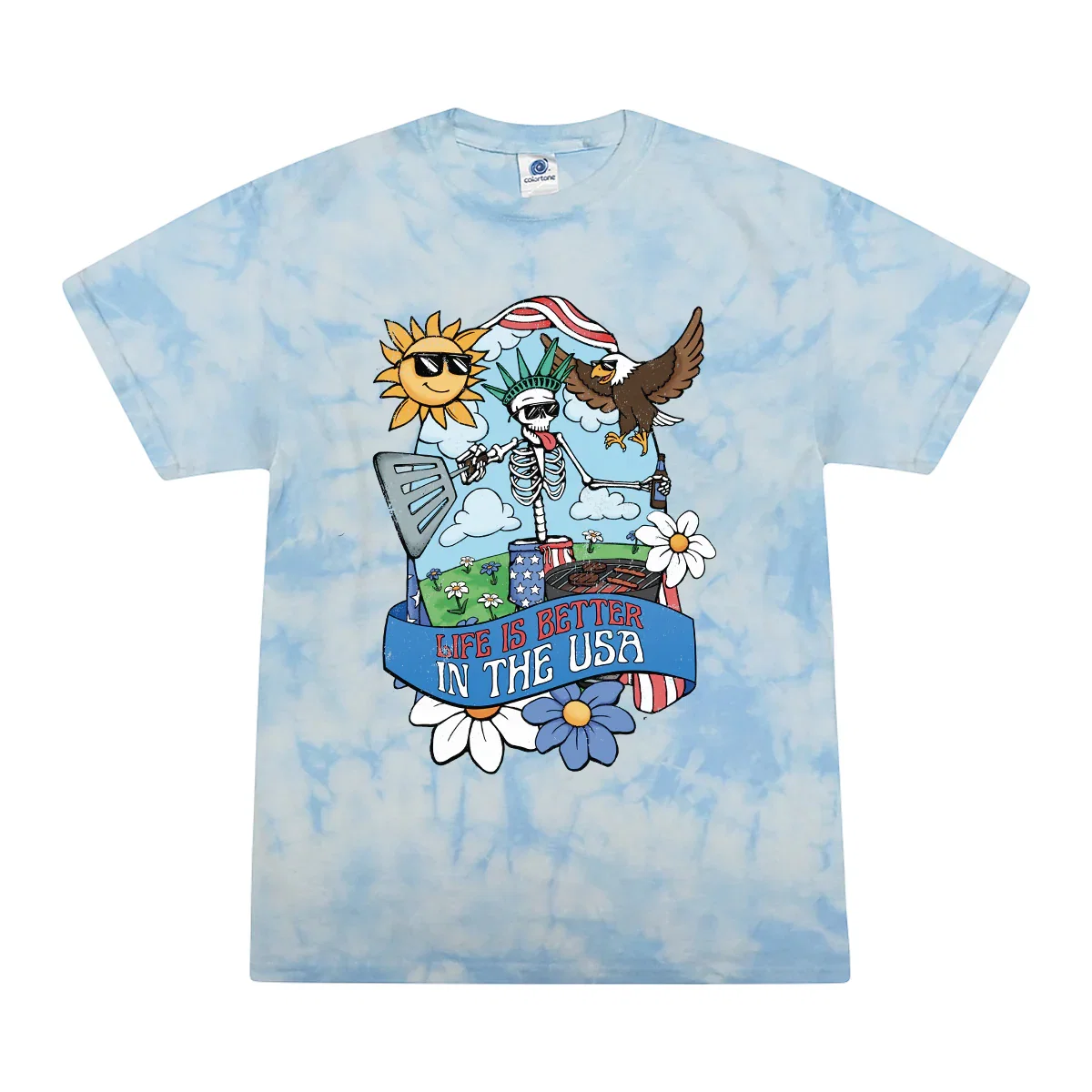 Image of Life is Better USA Tie Dye Tee
