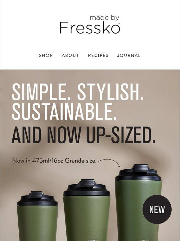 Reusable Cup | Grande 16oz, Denim - Made by Fressko