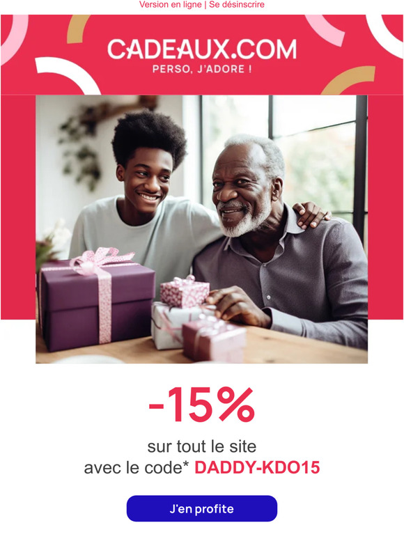 Fête des Pères : -15% jusqu'à demain soir !