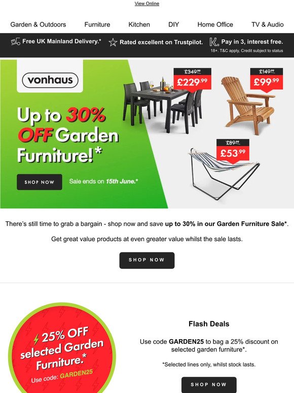 🚨 Our garden furniture sale ends soon!