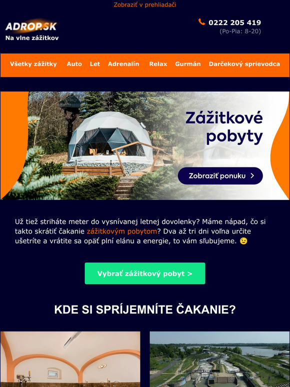 Zážitkové pobyty u nás aj u susedov. Kam si vyrazíte?