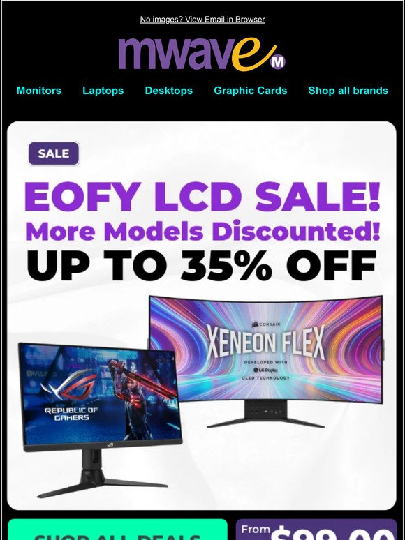 EOFY LCD SALE! More Models Discounted!