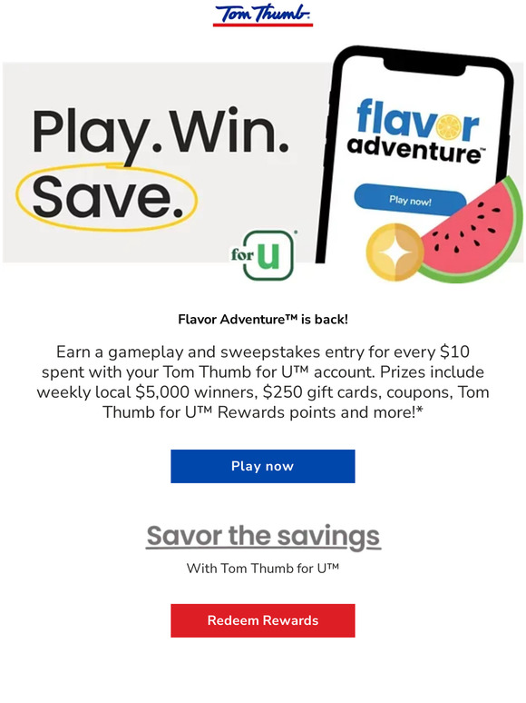 Your June Tom Thumb for U™ Newsletter