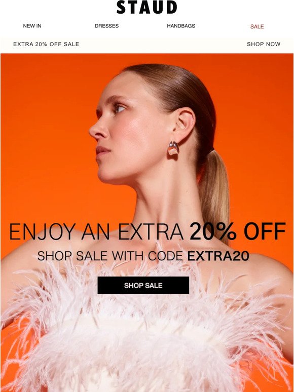 EXTRA 20% OFF SALE STARTS NOW