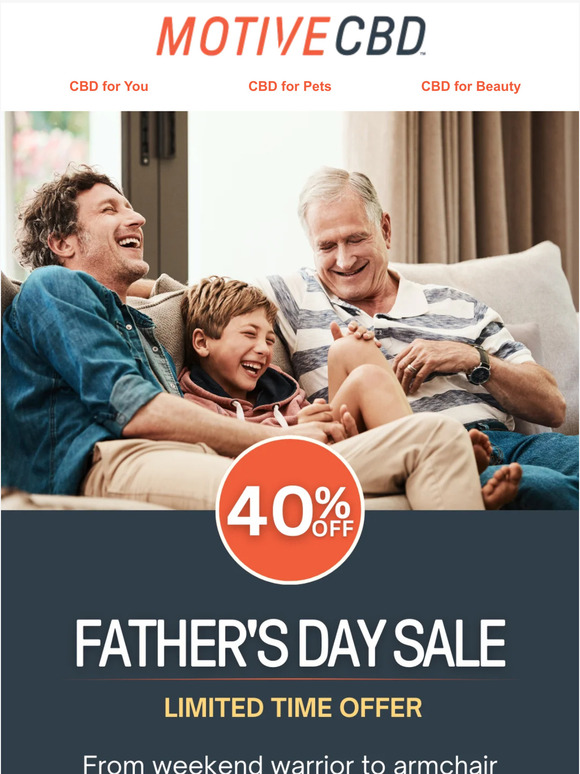 Father's Day Special: 40% off storewide!