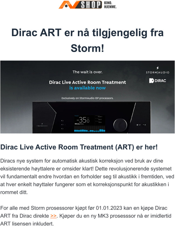 Storm har lansert Dirac ART
