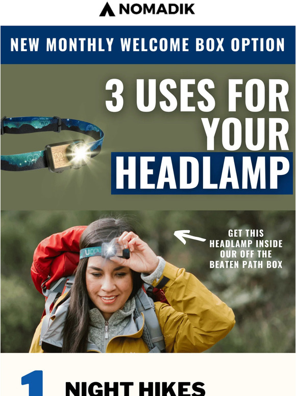 Nomadik Top 3 Uses for Your NEW Headlamp🌙🌲🥾 Milled