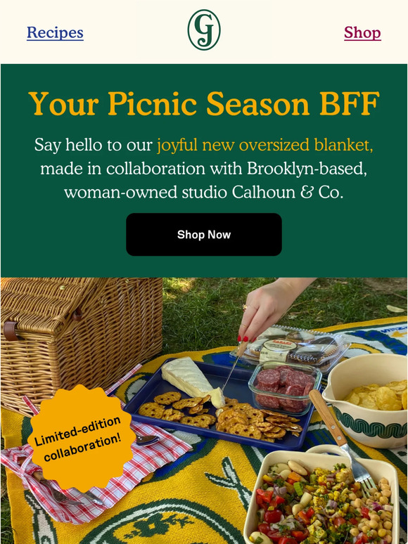 Great Jones NEW Your picnic season BFF Milled