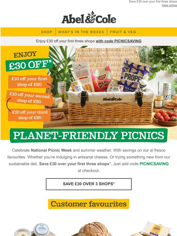 Open to save on planet-friendly picnics