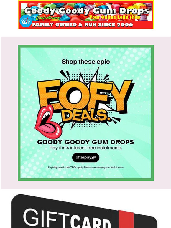 FREE Gift Cards with orders over $150 today