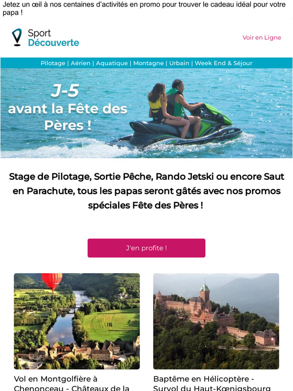 Ne manquez pas nos bons plans pour la Fête des Pères !