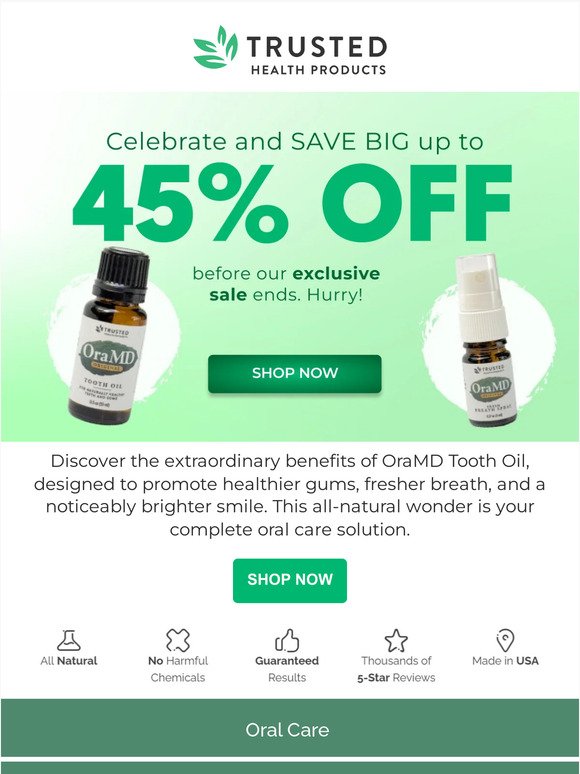 Limited Time - 45% OFF ⏰ Upgrade Your Oral Care Routine NOW