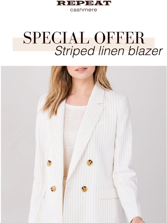 Special Offer: Striped Linen Blazer now at €59.95